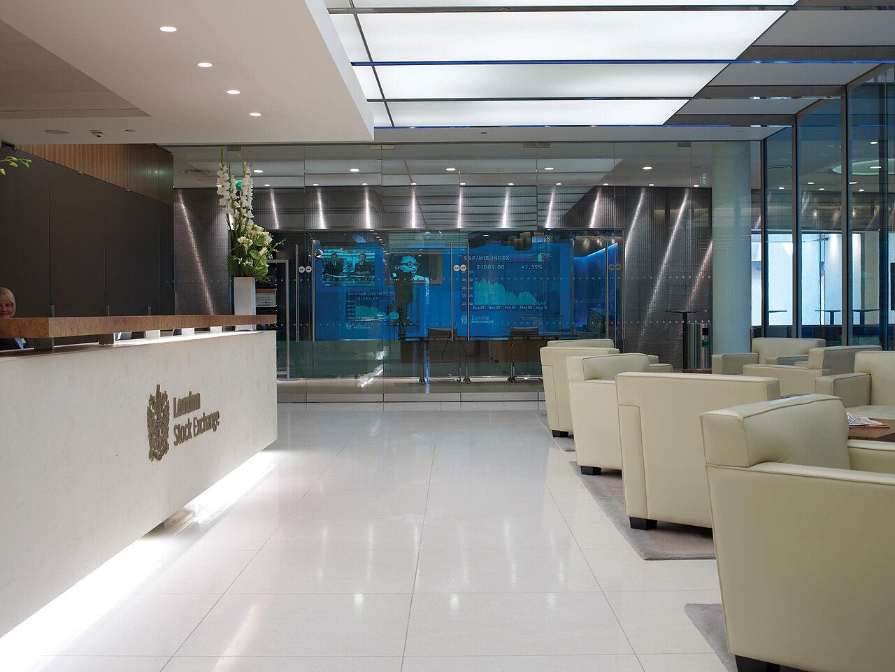 The London Stock Exchange building at Paternoster Square, City of London