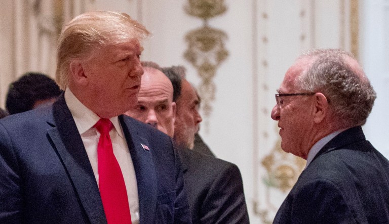 In this image from video, Alan Dershowitz, an attorney for President Donald Trump, speaks during the impeachment trial against Trump in the Senate at the U.S. Capitol in Washington, Monday, Jan. 27, 2020.