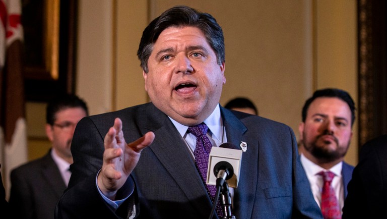 Illinois Governor J.B. Pritzker answers questions.