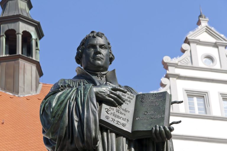Martin Luther (1483-1546) was a German monk, theologian, and church reformer and the translator of the bible into German. He is also considered to be the founder of Protestantism. He lived and worked many years in Wittenberg.