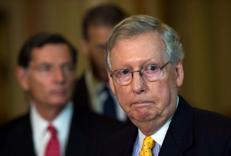 Senate Majority Leader Mitch McConnell, R-Ky., said he didn't agree with Trump's comments, but avoided saying whether he thought the comments were racist. (AP Photo/Molly Riley, File)