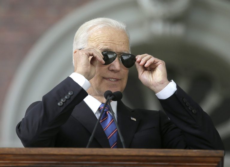 During a private VIP dinner, former Florida governor and GOP presidential candidate Jeb Bush asked Biden why he didn't run. (AP Photo/Steven Senne)