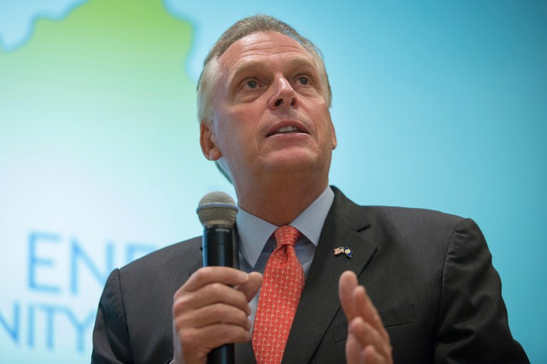 Terry McAuliffe said during Wednesday night's debate that he hasn't changed his mind about a proposed assault weapons ban. (Graeme Jennings/Washington Examiner)