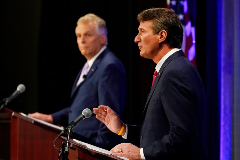 Tied up? Poll shows close race between Youngkin and McAuliffe