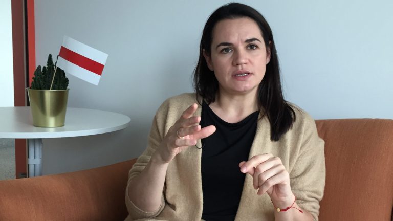 Hundreds of thousands gathered in the capital of Minsk for a seventh consecutive weekend, inspired by 38-year-old political novice Svetlana Tikhanovskayaâs unlikely run for president in fradulent August 9 elections in Belarus against dictator Alexander Lukashenko.