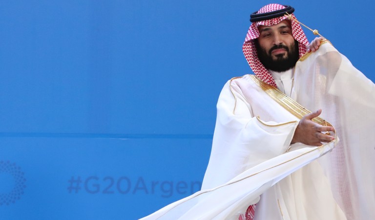Mohammed bin Salman in Moscow's Kremlin, Russia.