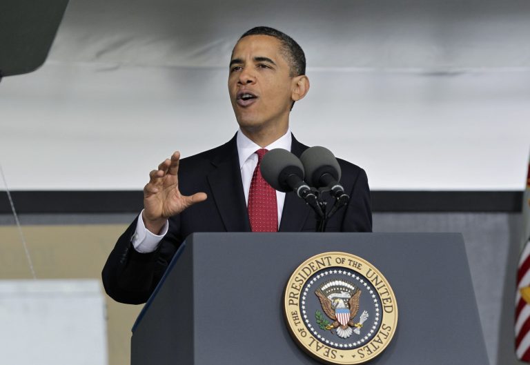 FILE - In this May 22, 2010, file photo, addressing the graduates of the U.S. Military Academy, President Barack Obama outlined a foreign policy vision using diplomacy and a strong military together, in West Point, N.Y. Obama will soon outline a strategy for his final years in office that aims to avoid overreach as the second of the two wars he inherited comes to a close. The president will make the case for that seemingly more limited approach during a commencement address Wednesday, May 28, 2014, at the U.S. Military Academy at West Point. (AP Photo/J. Scott Applewhite, File)