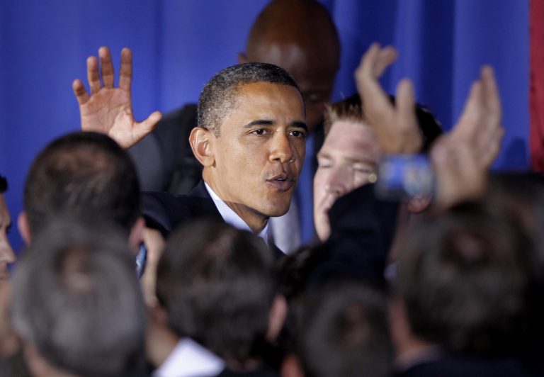   FILE - In this Oct. 11, 2011, file photo, President Barack Obama waves as he leaves the International Brotherhood of Electrical Workers Local No. 5 Training Center after speaking about jobs in Pittsburgh. Republican presidential candidate Mitt Romney and his allies are pouring money into Pennsylvania even though his partyâs nominees have lost it five straight times. Some independent analysts say the same result is likely this year. But few expect Obama to repeat his double-digit victory of four years ago. (AP Photo/Keith Srakocic, File)  