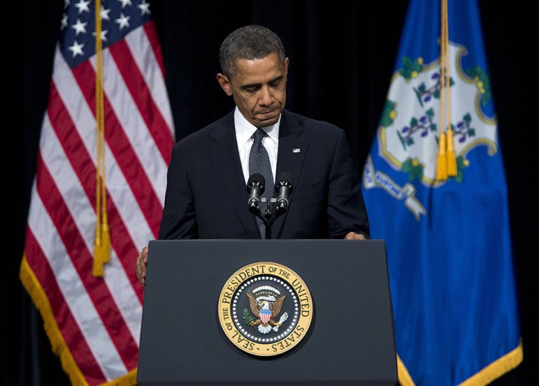 In 2012, Obama suggested that school shootings had become 