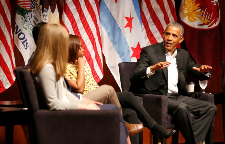 Current lawmakers, and frankly the leadership of the DNC, should take note of how Obama conducted himself on Monday. (AP Photo/Charles Rex Arbogast)