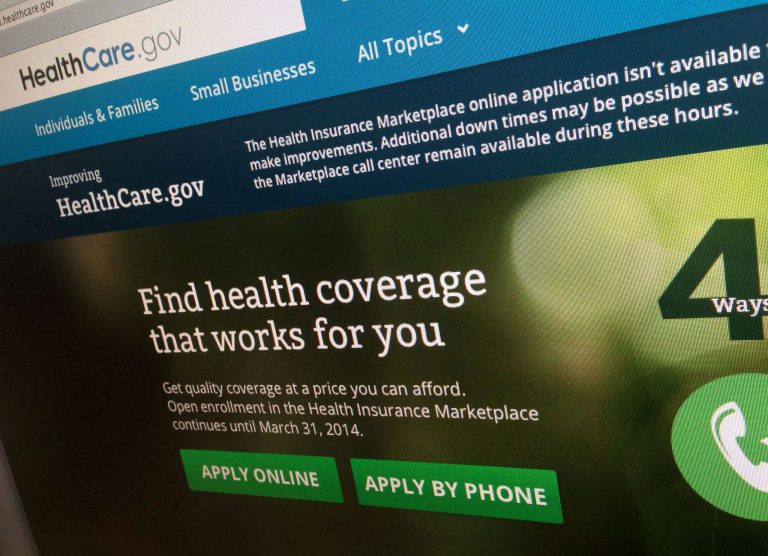FILE - This Nov. 29, 2013, file photo shows a part of the HealthCare.gov website, photographed in Washington. The administration is warning hundreds of thousands of consumers they risk losing taxpayer-subsidized health insurance unless they act quickly to resolve issues about their citizenship and immigration status.