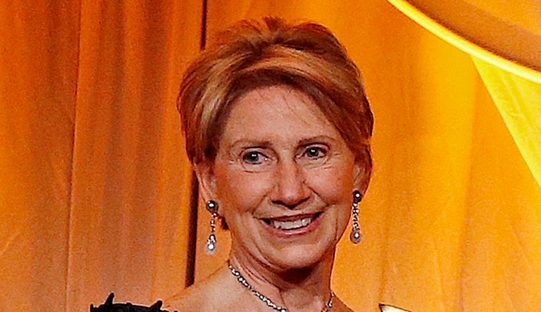 Barbara Barrett receives an award.