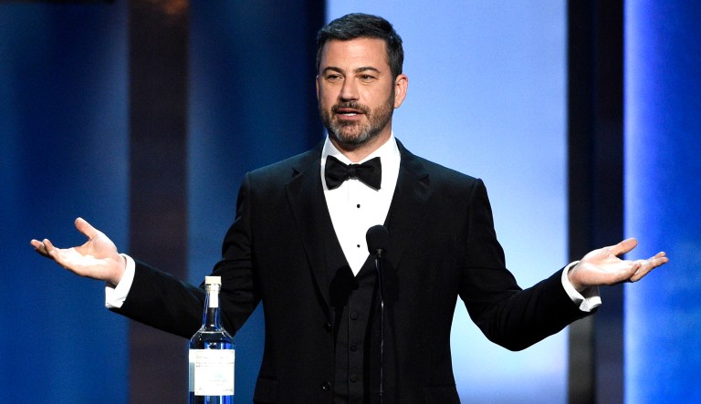 Comedian Jimmy Kimmel addresses the audience.