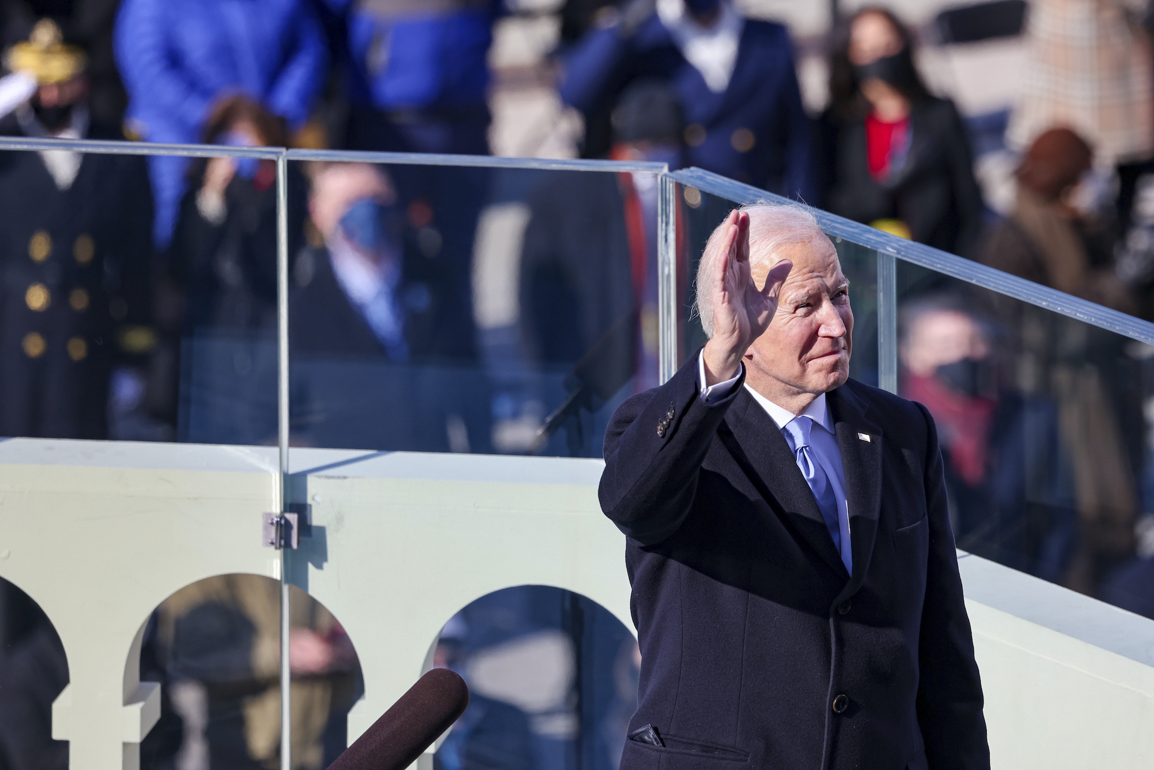 Trump casts long shadow over Biden inaugural address