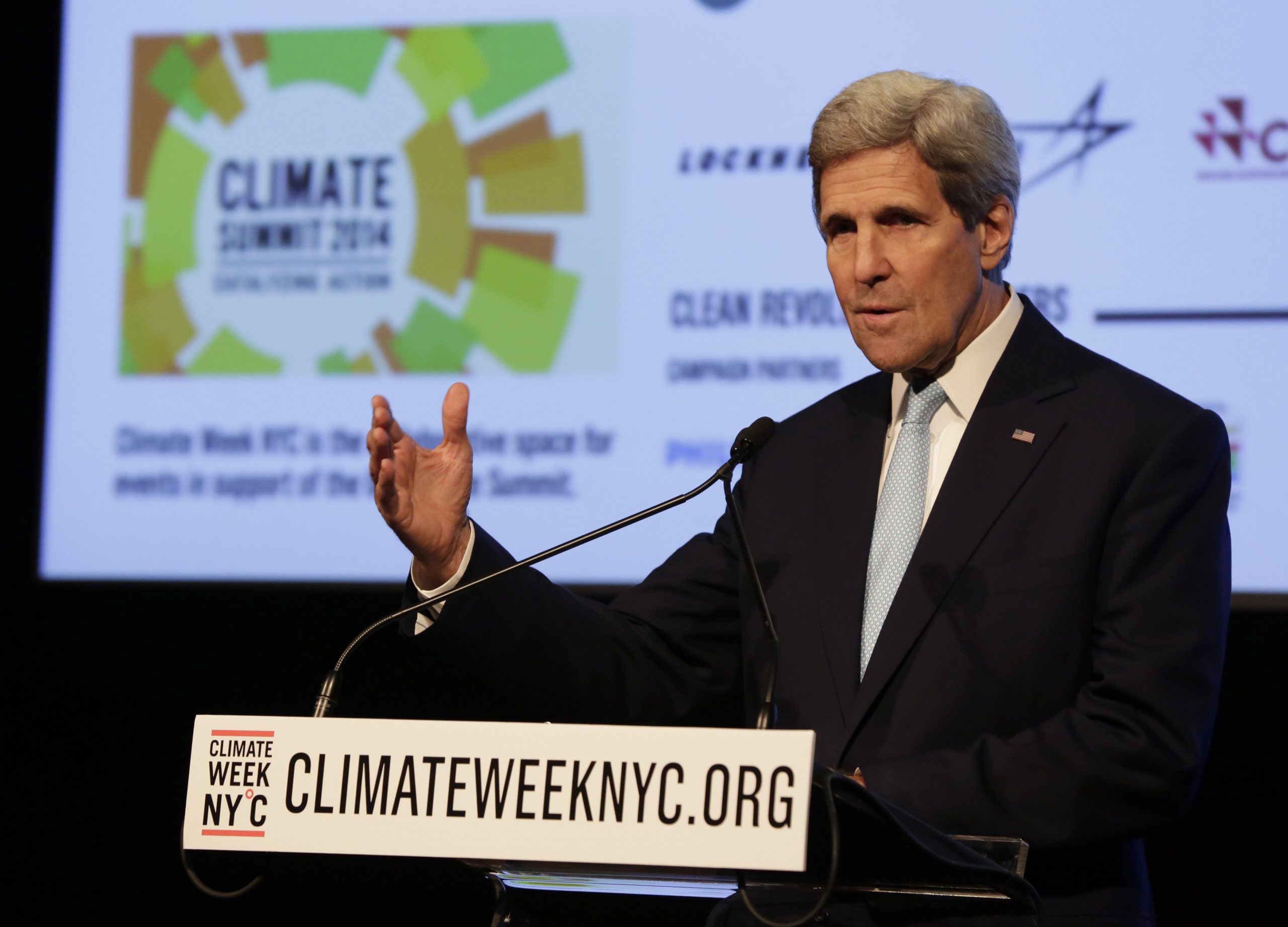 Kerry: Climate change on par with terrorism, poverty, WMD