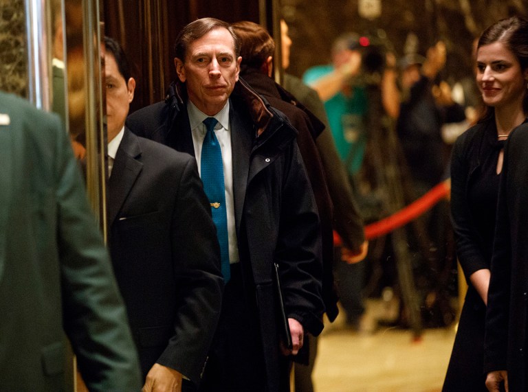 White House spokesman Josh Earnest said that David Petraeus had 