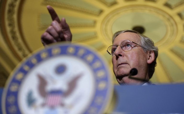 Senate Republican Leader Mitch McConnell is working behind the scenes to ensure that defense contractors will do their part to keep Republicans who support military spending in office. (AP Photo)