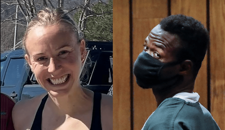 Eliza Fletcher (left) and Cleotha Abston (right), who has been charged with the kidnapping and murder of Fletcher, are seen.
