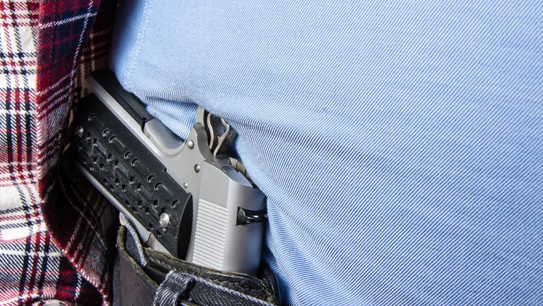 69-year-old concealed carry permit holder fends off three suspected robbers and shoots one in the knee