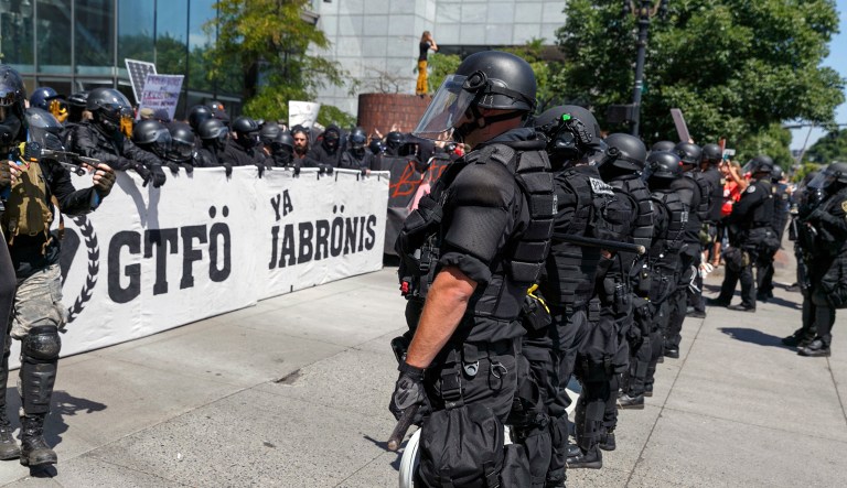 Portland police chief calls for anti-mask laws following recent brawl