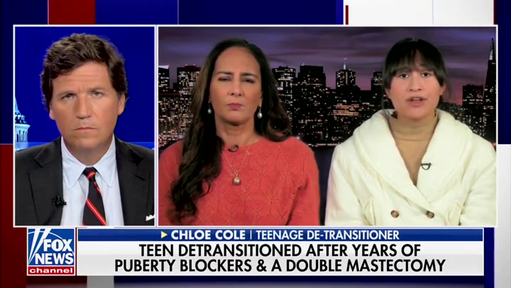 Tucker Carlson and Rebecca Phillips