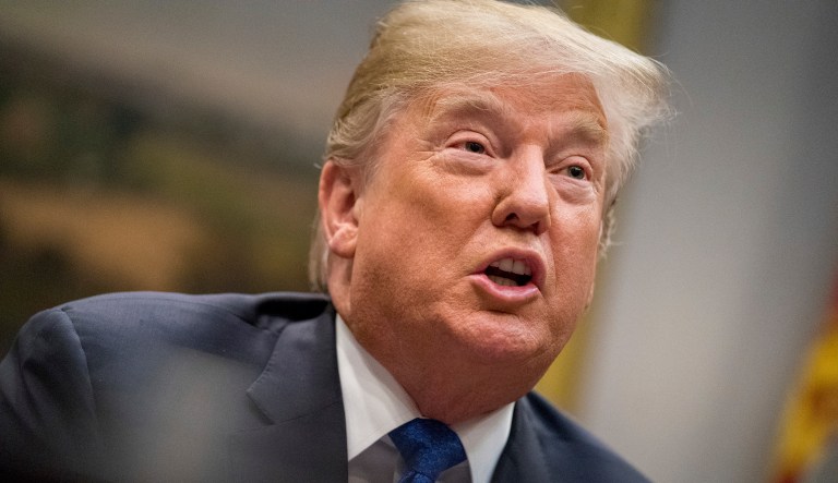 Earlier, Trump caused confusion about the White House's position on the Foreign Intelligence Surveillance Act when he sent two seemingly conflicting tweets about the legislation. (AP Photo/Andrew Harnik)