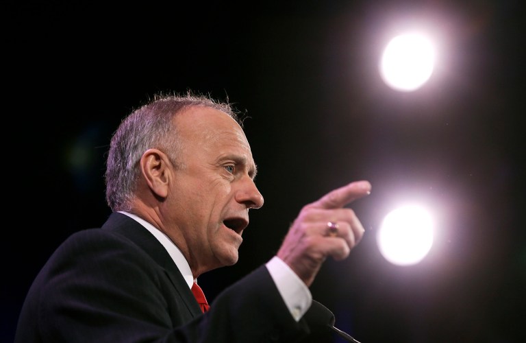 King also advocated for an even more intense wall along the southern border than Trump has so far proposed. (AP Photo/Charlie Neibergall)