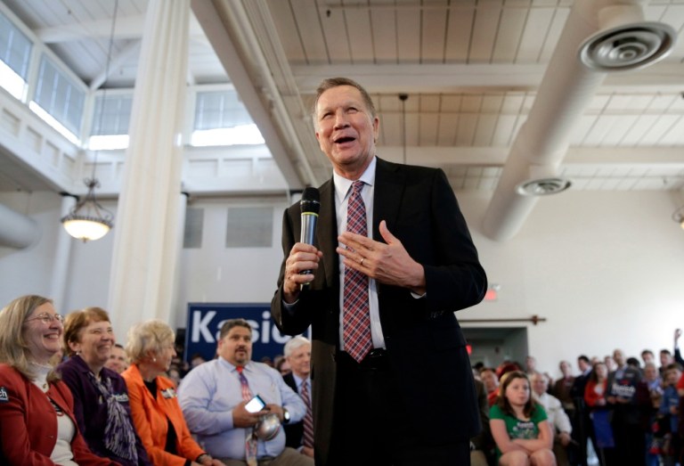 John Kasich's remarks appear to follow the thinking of Ohio Sen. Rob Portman, whose stance on LGBT issues could matter in a contested reelection bid this fall. (AP Photo)