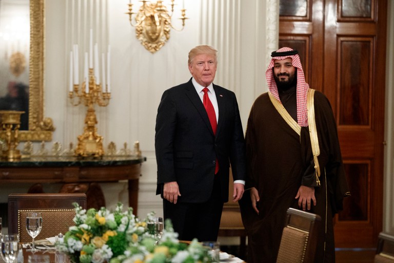 The report comes just a week before President Trump travels to the Middle East. (AP Photo/Evan Vucci)
