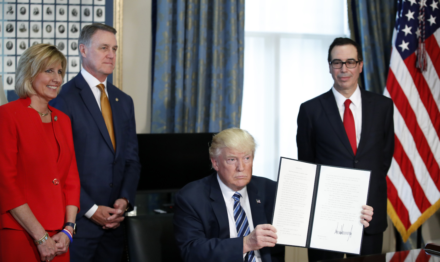 Trump once again hypes Dodd-Frank changes