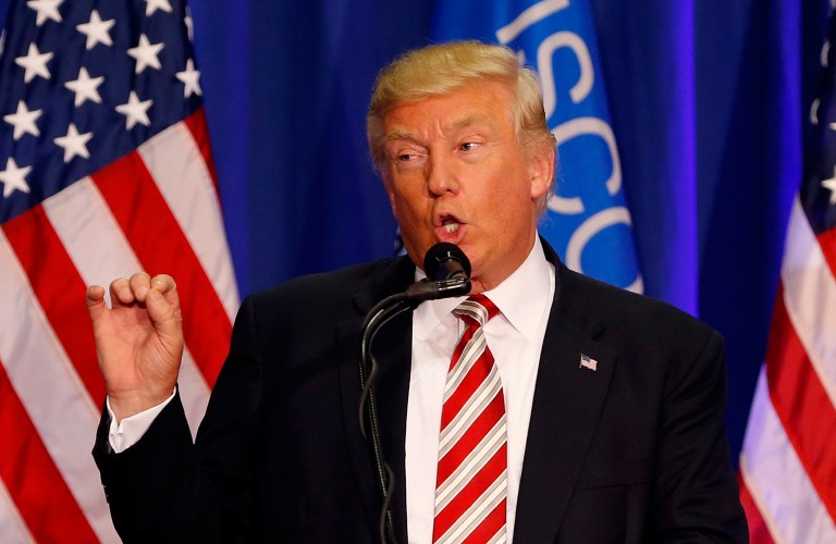Donald Trump, promising to be the agent of change, said he has listened to their —œcries of help from so many people—&pound; in America. (AP Photo/Gerald Herbert)