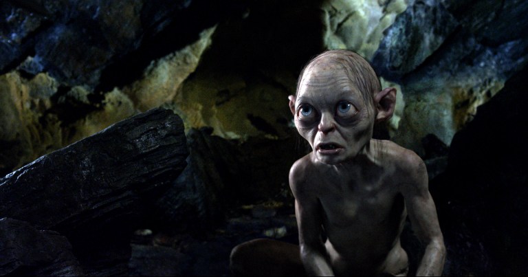   This publicity file photo released by Warner Bros., shows the character Gollum, voiced by Andy Serkis, in a scene from the fantasy adventure 