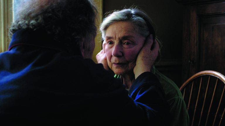 This image released by Sony Pictures Classics shows Emmanuelle Riva in a scene from 