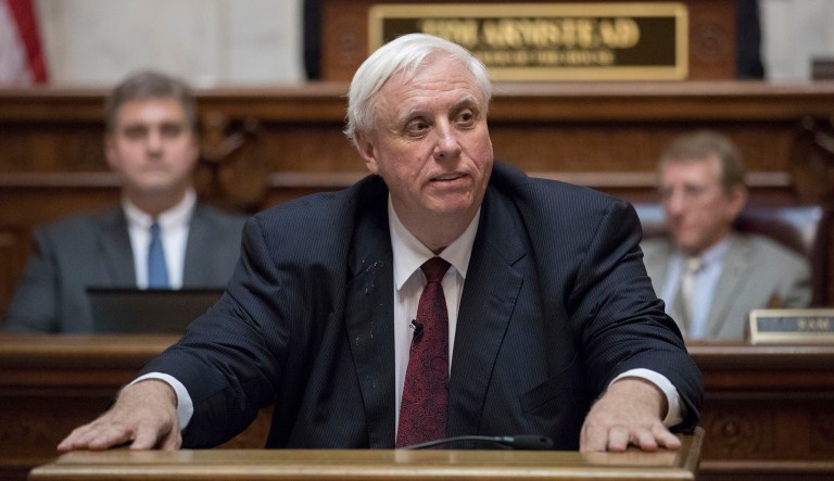 With tonight's switch by West Virginia Gov. Jim Justice from Democrat to Republican, the GOP expanded its dominance of state governments. (AP Photo/Walter Scriptunas II)