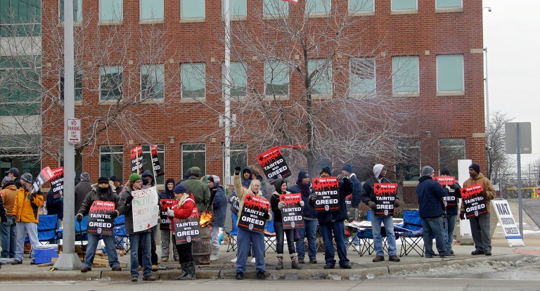 A dissident group within the International Brotherhood of the Teamsters opposed to President James P. Hoffa is calling on the U.S. Attorney's Office in New York to vigorously pursue a broad investigation into the union's leadership. (AP Photo/Mark Duncan)