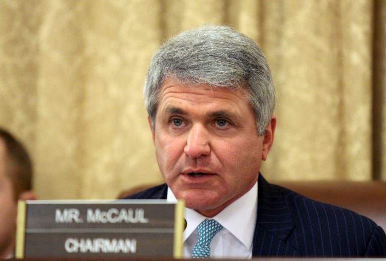 House Homeland Security Chairman Rep. Mike McCaul, R-Texas speaks on Capitol Hill in Washington, Thursday, March 26, 2015. (AP Photo/Lauren Victoria Burke)