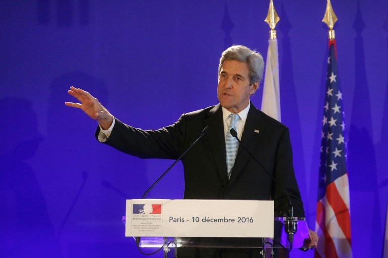 Kerry also predicted Trump's administration will keep the Iran deal intact. (AP Photo/Thibault Camus)