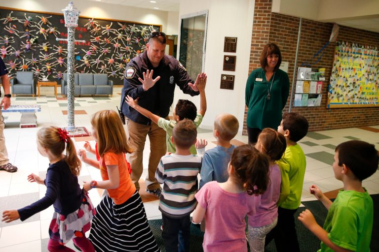 The simulations can be very realistic, and kids and teachers get frightened. (AP Photo/Michael Conroy)