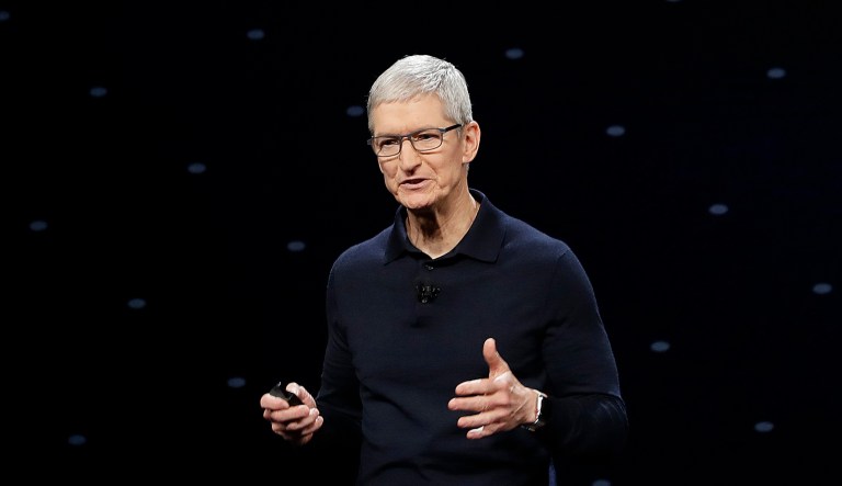 Apple CEO Tim Cook speaks during an announcement of new products at the Apple Worldwide Developers Conference Monday, June 4, 2018, in San Jose, Calif. 