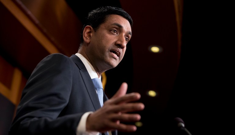 Rep. Ro Khanna (D-CA) speaks at a news conference on Capitol Hill in Washington, Wednesday, Jan. 30, 2019, on a reintroduction of a resolution to end U.S. support for the Saudi-led war in Yemen.