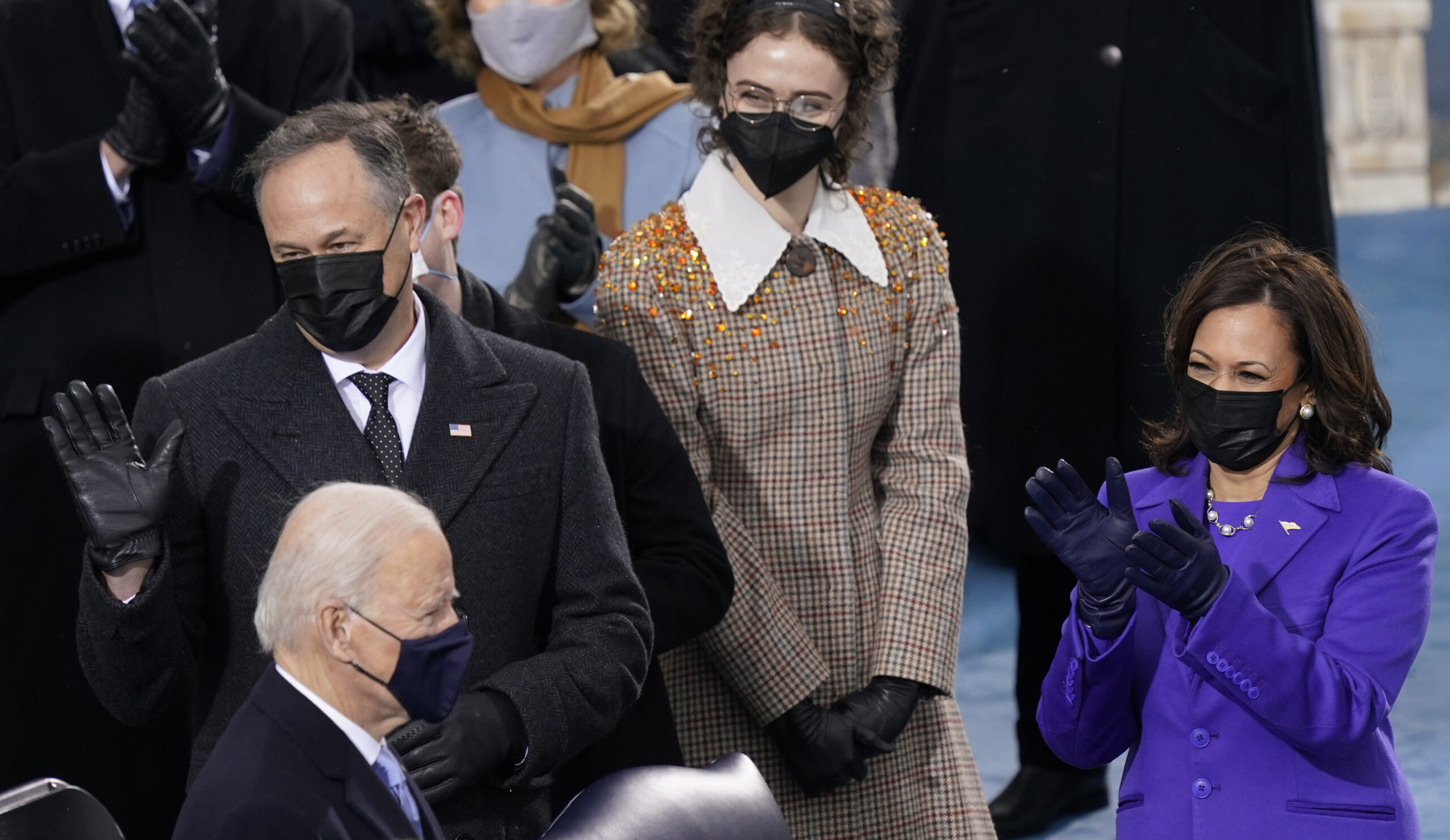 Kamala Harris, Joe Biden, Doug Emhoff, Ella Emhoff