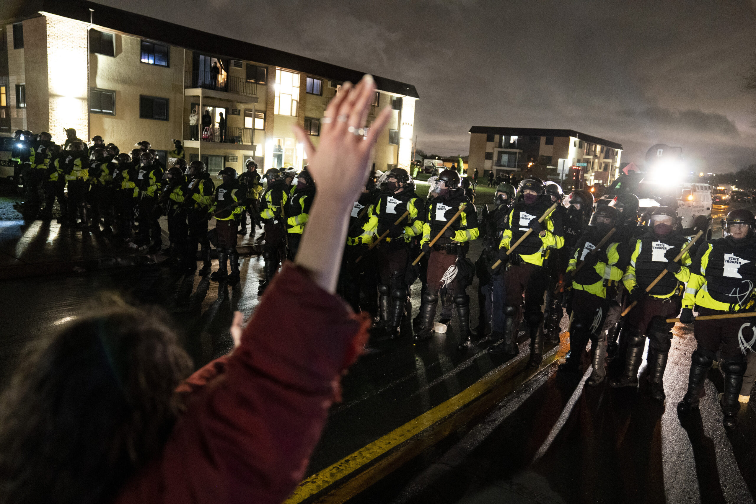 Dozens arrested after riots break out in second night of unrest in Minneapolis suburb