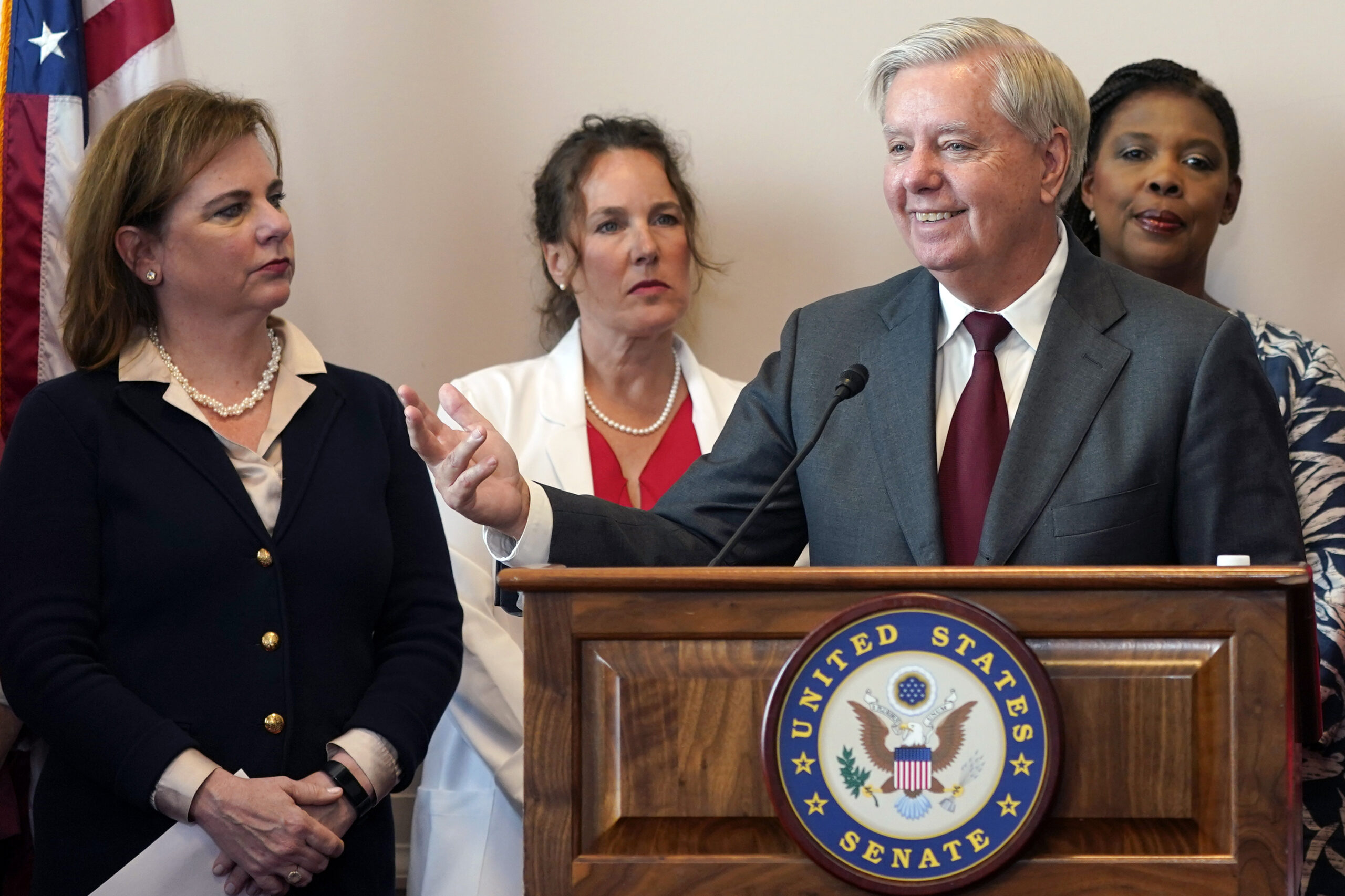WATCH: Pro-abortion activist crashes Lindsey Graham event proposing ban