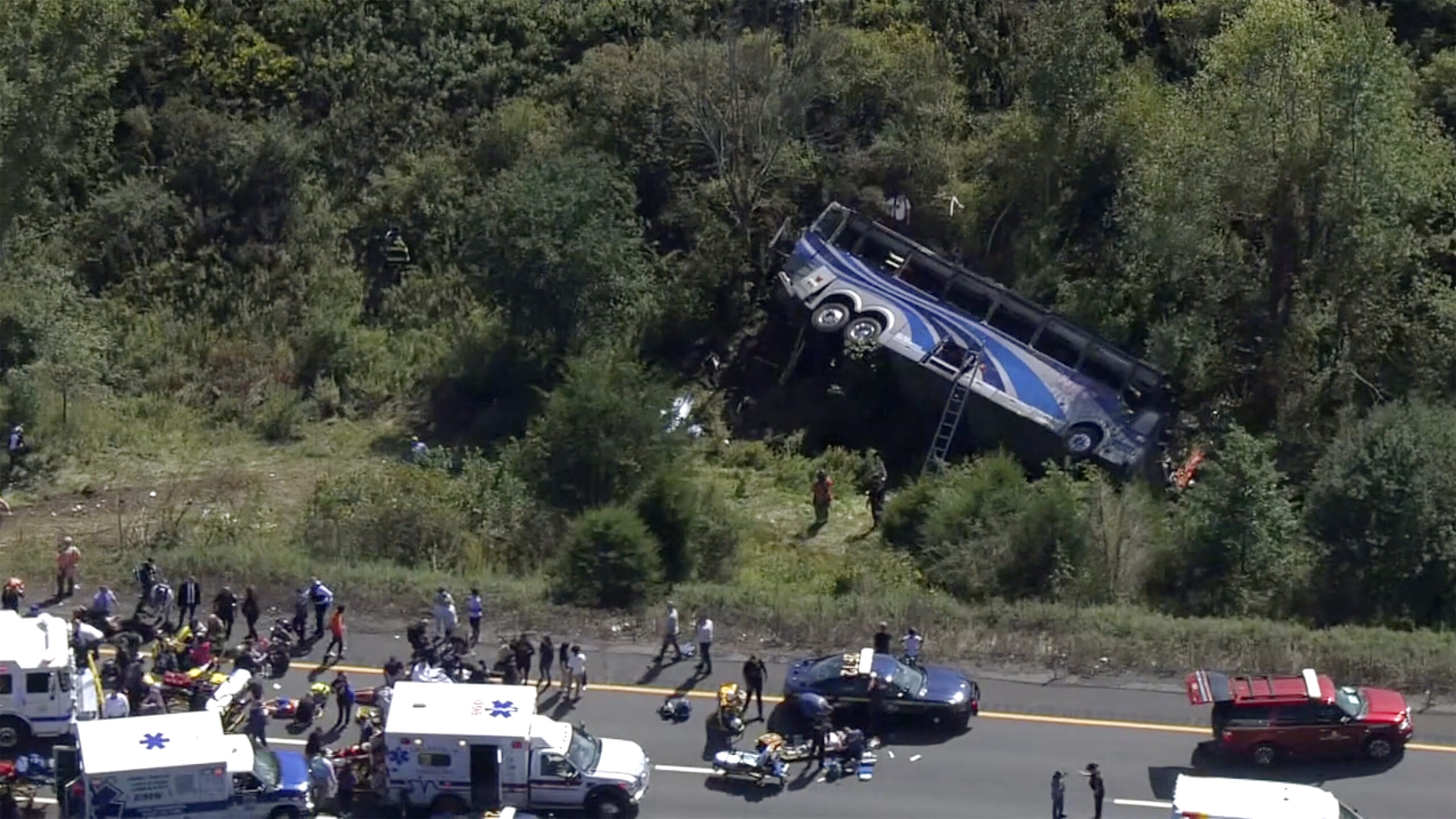 New York high school bus crash: Two dead and five in critical condition after scary wreck