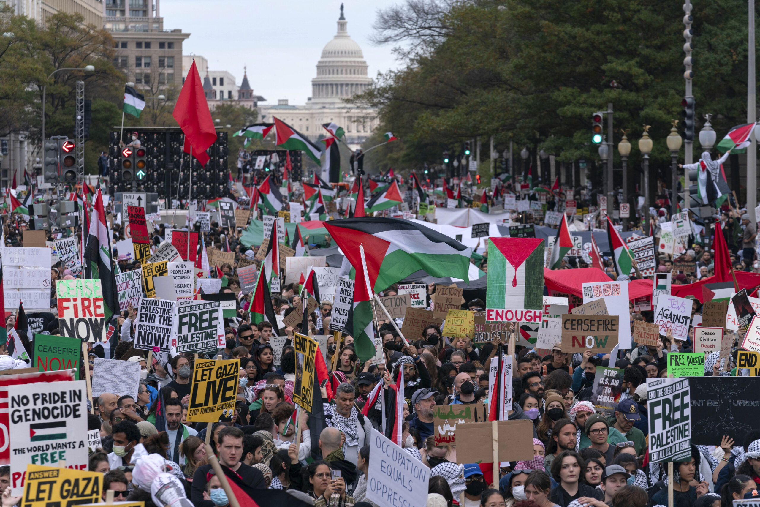 Pro-Palestinian demonstrators arrested after interrupting hearing on antisemitism on campuses