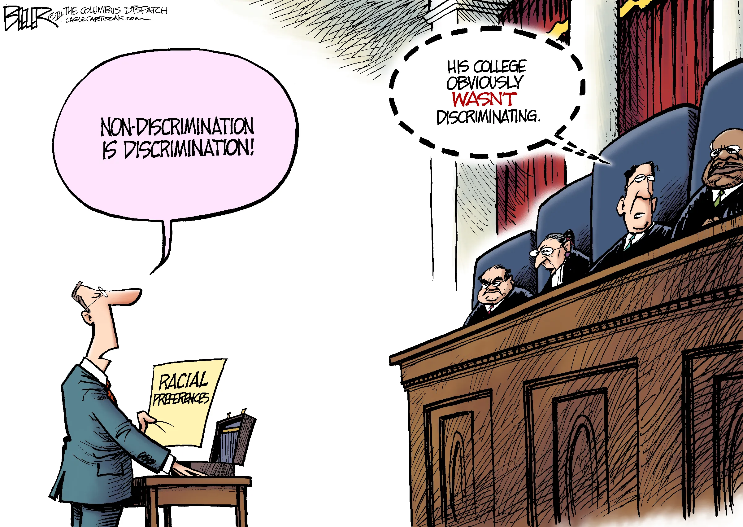Editorial cartoon: Affirmative action