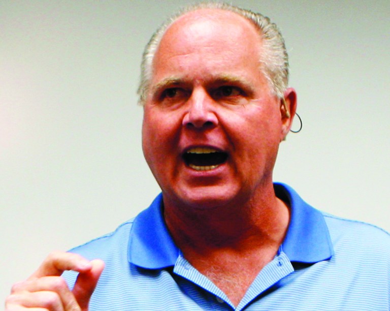FILE - In this Jan. 1, 2010 file photo, conservative talk show host Rush Limbaugh speaks during a news conference in Honolulu. Director Betty Thomas said John Cusack's production company has a script ready that will star the actor as Limbaugh in a film planned for 2013. It's not typecasting: Cusack is an outspoken liberal. (AP Photo/Chris Carlson, file )