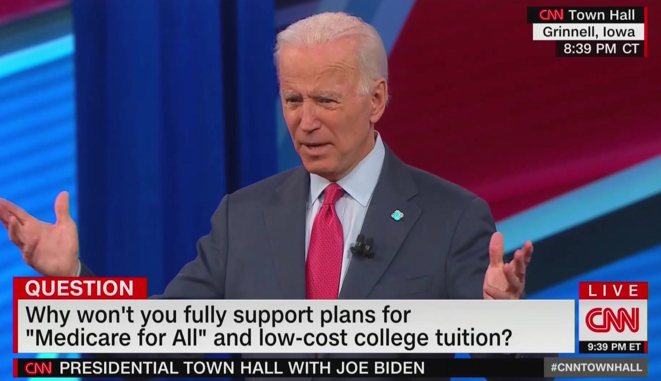 Fox News, MSNBC regular programming doubles Biden CNN town hall