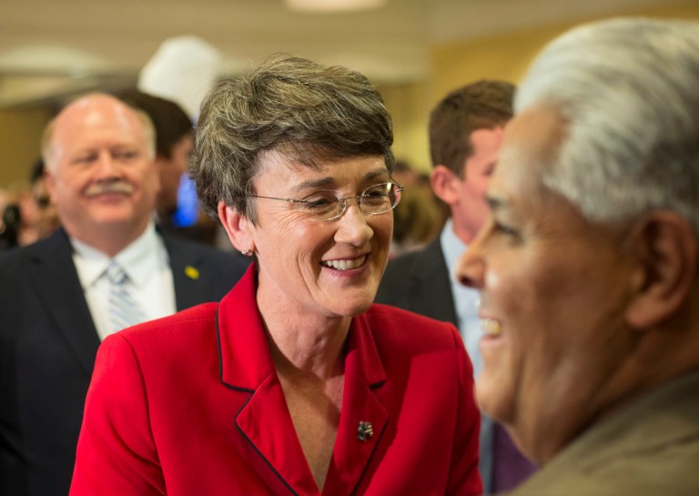 Members of the House Armed Services Committee praised Air Force secretary nominee Heather Wilson. (AP Photo/Jake Schoellkopf, File)
