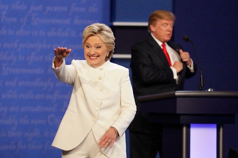 According to the Media Research Center, seven hours and 30 minutes of network coverage has been dedicated to Donald Trump's sex allegations and only one hour to Hillary Clinton's released WikiLeaks emails. (AP Photo)